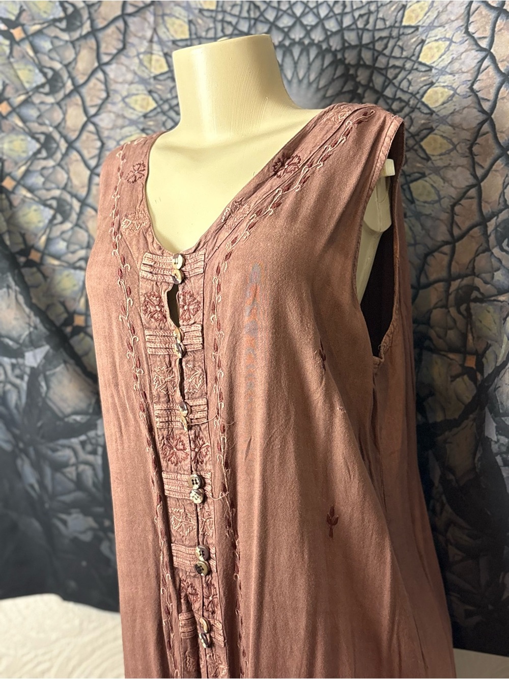 Beautiful and Unique Brown Native-Aesthetic Dress